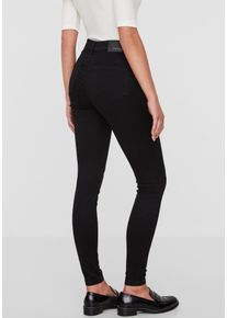 Véro Moda VERO MODA Damen Stretch-Jeans "VMSEVEN SHAPE UP", schwarz, feminin, Gr. M, Denim/Jeans, Obermaterial: 66% Baumwolle, 32% Polyester, 2% Elasthan, Jeans