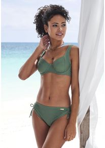 Lascana Damen Bügel-Bikini-Top "Lolo", grün, Gr. 42, unifarben, Recycling-Polyamid, Bikini-Oberteile, in modischer Schnittform