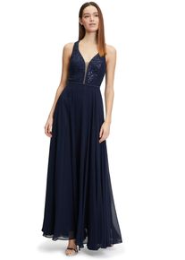 Vera Mont Damen Abendkleid "Vera Mont Abendkleid mit Pailletten", blau, Gr. 34, Obermaterial: 100% Polyester. Futter: 100% Polyester., Kleider, Perlen