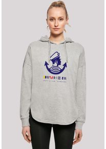 F4NT4STIC Damen Kapuzenpullover "Knut & Jan Hamburg Logo", grau, casual, Gr. XS, Obermaterial: 100% Baumwolle, Pullover, Print