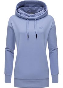 Ragwear Damen Stehkragenpullover "Yodis", blau, modisch, Gr. XS, Sweatware, 70% Baumwolle, 30% Polyester, Pullover, modischer Kapuzenpullover mit
