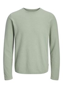 Jack & Jones JACK & JONES Herren Strickpullover "JJSHAWN KNIT CREW NECK", grün, modisch, Gr. M, unifarben, Strick, Obermaterial: 70% Baumwolle, 30% Polyester,