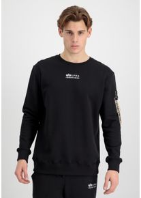 Herren Sweater "Alpha Industries Men - Sweatshirts Organics EMB Sweater", schwarz, Gr. M, Alpha Industries, Obermaterial: 100% Baumwolle, Sweatshirts