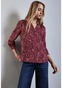 Street One Damen Schlupfbluse, rot, casual, Gr. 34, gemustert, Web, Obermaterial: 100% Viskose, Blusen