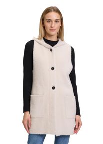 AMBER & JUNE AMBER & JUNE Damen Strickweste "Amber & June Strickweste mit Kapuze", beige, sportlich, Gr. 34, Obermaterial: 80% Polyamid, 13% Polyester, 7%