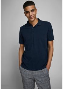 Jack & Jones JACK & JONES Herren Poloshirt "BASIC POLO", blau, modisch, Gr. XXL, Piquu00e9, Obermaterial: 100% Baumwolle, Shirts