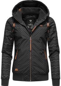 Ragwear Damen Winterjacke "Nuggie Zig Zag Intl.", schwarz, modisch, Gr. S, Obermaterial: 100% Polyester, Innenfutter: 100% Polyester, Wattierung: