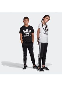 Kinder Sporthose "3STREIFEN HOSE", schwarz-weiß, sportlich, Gr. 158, adidas originals, Obermaterial: 70% Baumwolle, 30% Polyester, Hosen