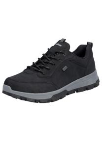 Rieker Herren Sneaker, Gr. 40, schwarz, Lederimitat, Textil, sportlich, Schuhe, Outdoorschuh, Halbschuh, Schnürschuh mit TEX-Membran