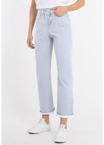 Recover Pants Damen 5-Pocket-Jeans "HAZEL", blau, casual, Gr. 38, gestreift, 62% Baumwolle;34% Polyester;4% Elasthan, Jeans, aus hochwertigem