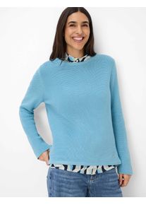 Brax Damen Strickpullover "Style LESLEY", blau, Gr. 36, 100% Baumwolle, Pullover