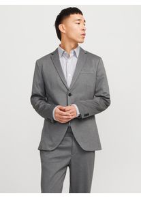 Jack & Jones JACK & JONES Herren Sakko "JPRJAXON JERSEY BLAZER NOOS", grau, modisch, Gr. 46, meliert, Web, Obermaterial: 74% Polyester, 22% Viskose, 4% Elasthan,