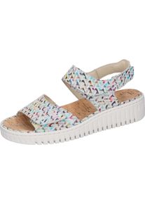 Waldläufer WALDLÄUFER Damen Keilsandalette "H-Willow", Gr. 5, bunt, Ziegenveloursleder, modisch, Schuhe, Sommerschuh, Sandale, Keilabsatz, mit Kork-Fußbett,