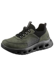 Rieker Damen Slip-On Sneaker, Gr. 36, grün, Textil, Lederimitat, sportlich, Schuhe, zum Schlupfen