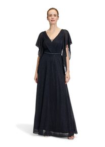 Vera Mont Damen Abendkleid "Vera Mont Abendkleid im Glitzer-Look", blau, elegant, Gr. 38, Netz, Obermaterial: 100% Polyester. Besatz: 100% Polyester.