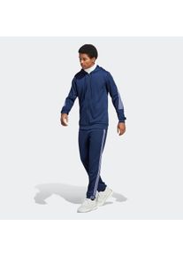 Herren Trainingsanzug "3-STREIFEN", blau, sportlich, Gr. S, adidas Sportswear, Obermaterial: 100% Polyester, Sportanzüge