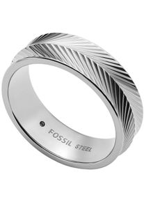 Fossil Damen Fingerring "HARLOW, JF04667040, JF04663791", 15,5, Edelstahl, 10mm, silber, Edelstahl, Fingerringe
