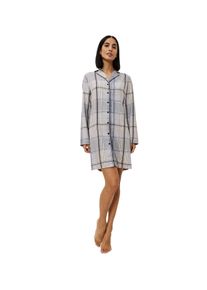 Triumph Damen Nachthemd "Boyfriend NDW X Checks", Gr. 42, blau, Flanell, Obermaterial: 100% Baumwolle, casual, Kleider, bequem und stilvoll