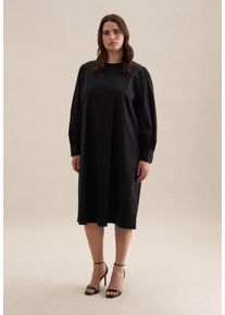 Seidensticker Damen Sommerkleid "Schwarze Rose", schwarz, Gr. 46, unifarben, 97% Baumwolle 3% Elastan, Kleider, Langarm Rundhals Uni