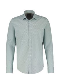 Lerros Herren Langarmhemd "Lerros Modisches Hemd mit Haifischkragen, gemustert", blau, Gr. XXXL, 97% Baumwolle, 3% Elasthan, Hemden
