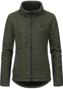 Ragwear Damen Strickjacke "Liram Melange", grün, sportlich, Gr. L, Grobstrick, Obermaterial: 56% Baumwolle, 44% Polyester, Innenfutter: 100%