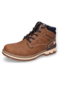 Herren Schnürboots, Dockers by Gerli, Gr. 45, braun, Lederimitat, casual, Schuhe, Trekking Stiefel, Workerboots, Winterstiefel mit Dock-Tex