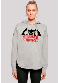 F4NT4STIC Damen Kapuzenpullover "Stranger Things Demogorgon Lights Netflix", grau, casual, Gr. M, Obermaterial: 100% Baumwolle, Pullover, Premium