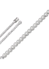 ONE ELEMENT Damen Silberarmband "Zirkonia Armband aus 925 Silber 17 cm Ø 4,3 mm", 17, silber, Armbänder, Damen Silber Schmuck