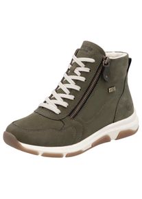 Remonte Damen Keilsneaker, Gr. 38, grün, Leder, sportlich, Schuhe, High-Top-Sneaker, Schnürschuh, Freizeitschuh mit Außenreißverschluss