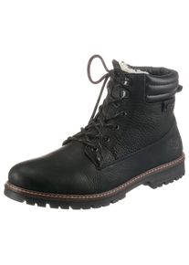 Rieker Herren Winterboots, Gr. 45, schwarz, Leder, Lederimitat, casual, Schuhe, mit TEX-Ausstattung