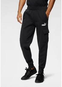 Puma Herren Trainingshose "ESS CARGO PANTS", schwarz, sportlich, Gr. S, unifarben, Fleece, Obermaterial: 66% Baumwolle, 34% Polyester, Hosen