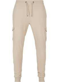 Urban Classics Herren Cargohose "Urban Classics Herren Fitted Cargo Sweatpants", beige, Gr. 4XL, unifarben, 80% Baumwolle, 20% Polyester, Hosen