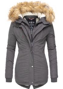 Marikoo Damen Wintermantel "Akira", grau, casual, Gr. S, Obermaterial: 90% Polyester, 10% Nylon, Futter: 100% Polyester, Wattierung: 100% Polyester,