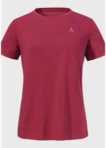 Schöffel SCHÖFFEL Damen Funktionsshirt "T Shirt Hohberg L", rot, sportlich, Gr. 34, Oberstoff: 60% Baumwolle 40% Polyester, Shirts