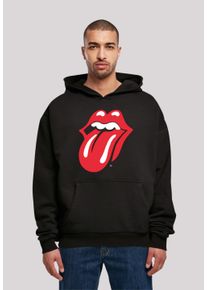 F4NT4STIC Herren Kapuzenpullover "The Rolling Stones Zunge", schwarz, casual, Gr. M, Obermaterial: 100% Baumwolle, Pullover, Premium Qualität