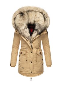 Navahoo Damen Wintermantel "Sweety", beige, casual, Gr. XS, Obermaterial: 60% Polyester, 40% Baumwolle, Futter: 100% Polyester, Wattierung: 100%