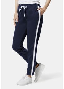 STOOKER WOMEN Damen Sporthose "JUDY 30" Galon D. Sweathose", blau, sportlich, Gr. S, angeraute Sweatware, 100% Polyester, Hosen, Sporthose Regular