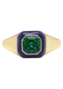 Fossil Damen Fingerring "CANDY, JA7205710", 16,5, Messing, bunt, Messing, Fingerringe, mit Glasstein