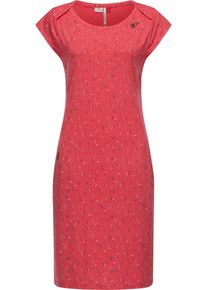 Ragwear Damen Shirtkleid "Rivan Print", rot, casual, Gr. S, 48% Viskose, 47% Polyester, 5% Elasthan, Kleider, stylisches Sommerkleid mit Alloverprint