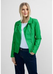 Cecil Damen Bikerjacke, grün, casual, Gr. XXL, unifarben, Stoff, Obermaterial: 100% Polyurethan (PU), Futter: 100% Polyester, Jacken, mit