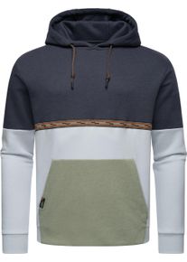 Ragwear Herren Hoodie "Blocky Hoody", blau, Basic, Gr. XXXL, Sweatware, Obermaterial: 70% Baumwolle, 30% Polyester, Sweatshirts, Sportlicher Herren