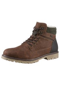Rieker Herren Winterstiefelette, Gr. 40, braun, Lederimitat, Textil, used, klassisch, Schuhe, mit TEX-Membran