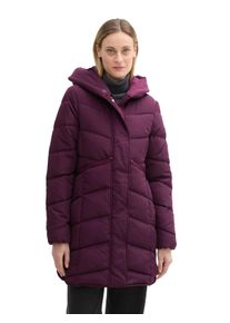 Tom Tailor Damen Steppmantel, lila, casual, Gr. L, unifarben, Web, Obermaterial: 100% Polyester. Futter: 100% Polyester, Mäntel, mit Kapuze