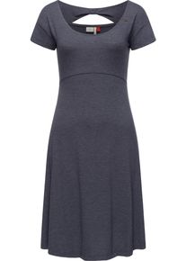 Ragwear Damen Sommerkleid "Lunngo Solid", blau, Gr. L, Obermaterial: 48% Viskose, 47% Polyester, 5% Elasthan, Kleider, leichtes Freizeitkleid mit