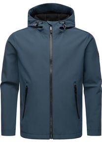 Ragwear Herren Softshelljacke "Shellwie Warm", blau, sportlich, Gr. S, Obermaterial: 92% Polyester, 8% Elasthan, Innenfutter: 100% Polyester, Jacken,