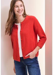 Cecil Damen Cardigan, orange, casual, Gr. XXL, meliert, Strick, Obermaterial: 37% Baumwolle, 34% Polyacryl, 26% Polyester, 3% Elasthan, Strickjacken,