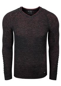 Rusty Neal Herren Strickpullover, grau, casual, Gr. 4XL, unifarben, mehrfarbig, 70% Polyacryl, 30% Baumwolle, Pullover, mit ausgefallenem Strickmuster