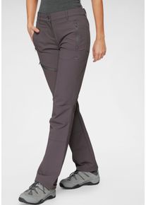 Polarino Damen Funktionshose, grau, sportlich, Gr. 46, Obermaterial: 92% Polyamid, 8% Elasthan, Hosen, mit Reißverschlusstaschen