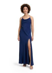Vera Mont Damen Abendkleid "Vera Mont Abendkleid mit Wasserfallausschnitt", blau, festlich, Gr. 34, Obermaterial: 100% Polyester. Futter: 100%