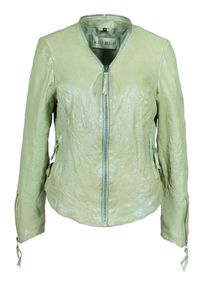 Freaky Nation Damen Lederjacke "Brilliance-FN", grün, Gr. M, Oberstoff: 100% Schafsleder; Futter: 100% Baumwolle, Jacken